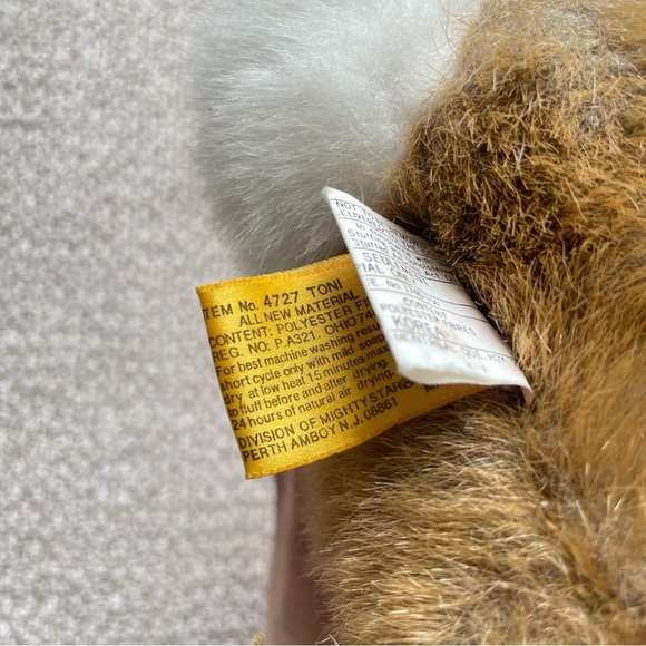 Vintage 1989 24k Polar Puff Brown Bunny Rabbit Stuffed Animal Plush Buck Teeth - Picture 9 of 9